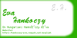 eva hankoczy business card